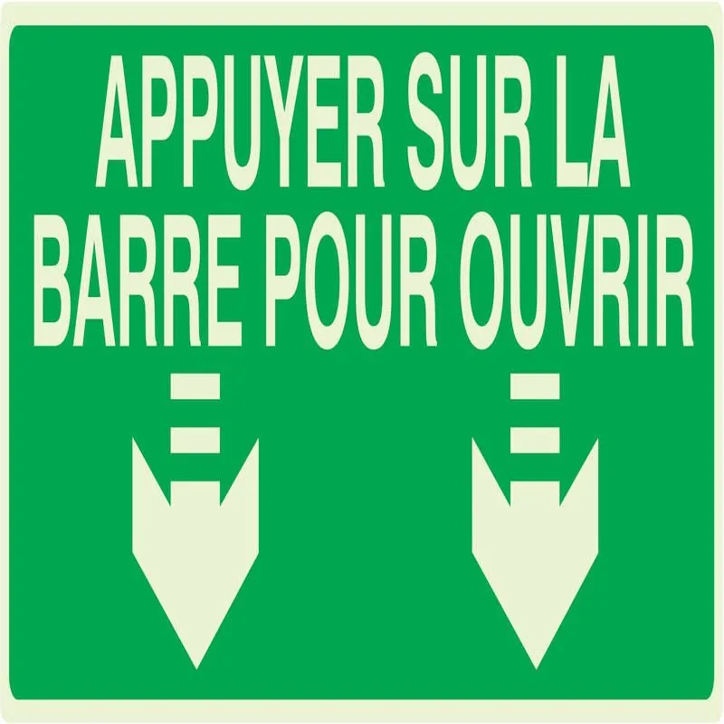 Panneau APPUYER S/BARRE P/OUVRIR NORMA Taliaplast 636421
