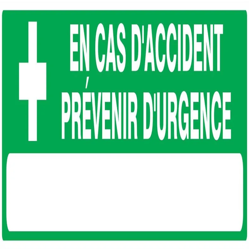 Panneau CAS ACCIDENT PREVEN.URGENCE NO Taliaplast 625412