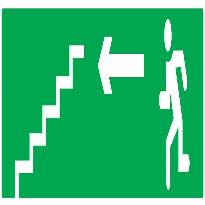 Panneau ESCAL.DESCEND. A GAUCHE NORMAS Taliaplast 625427