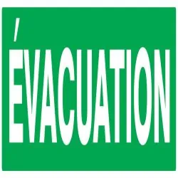 Panneau EVACUATION 200X52 NORMASIGN 20 Taliaplast 620405