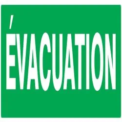 Panneau EVACUATION NORMASIGN 330X75 Taliaplast 625405