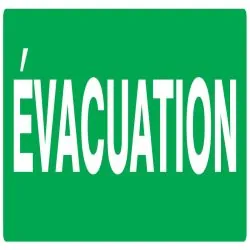 Panneau EVACUATION NORMASIGN 330X120 Taliaplast 626418