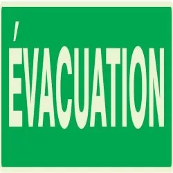 Panneau EVACUATION NORMASIGN LUMINESCE Taliaplast 635405