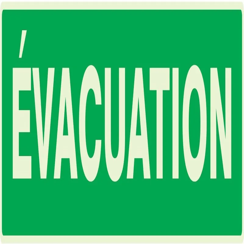 Panneau EVACUATION NORMASIGN LUMINESCE Taliaplast 635405
