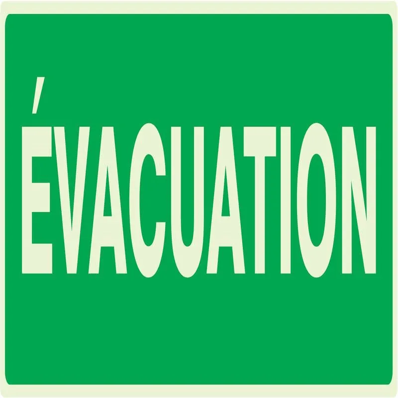 Panneau EVACUATION NORMASIGN LUMINESCE Taliaplast 636405