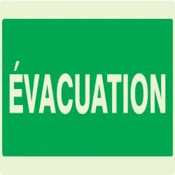 Panneau EVACUATION NORMASIGN LUMINESCE Taliaplast 631405