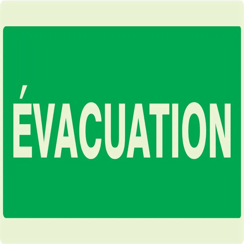 Panneau EVACUATION NORMASIGN LUMINESCE Taliaplast 631405