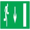 Panneau EVACU.SORTI.BAS DROITE 200X52 Taliaplast 620426