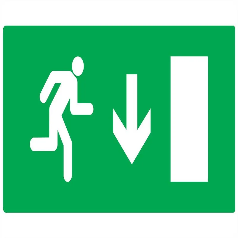 Panneau EVACUAT.SORT.BAS DROIT.330X200 Taliaplast 621426