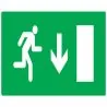 Panneau EVACUAT.SORT.BAS DROIT.330X200 Taliaplast 621426