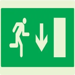Panneau EVACUATION SORTIE BAS DROITE N Taliaplast 631426
