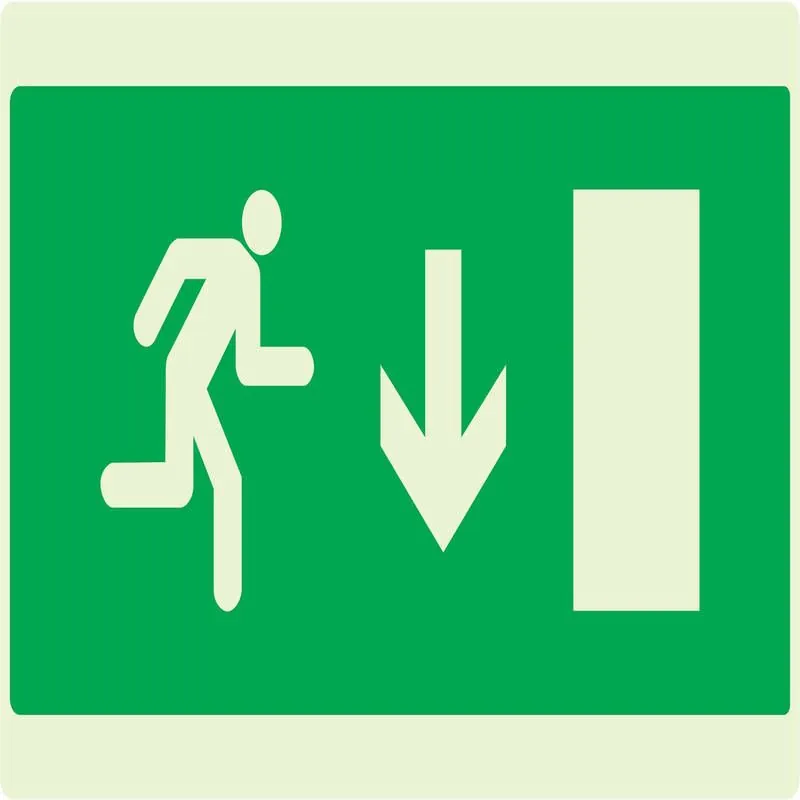 Panneau EVACUATION SORTIE BAS DROITE N Taliaplast 631426