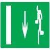 Panneau EVACU.SORTI.BAS GAUCHE 200X52 Taliaplast 620425