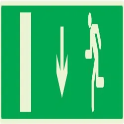 Panneau EVACUATION SORTIE BAS GAUCHE N Taliaplast 635427