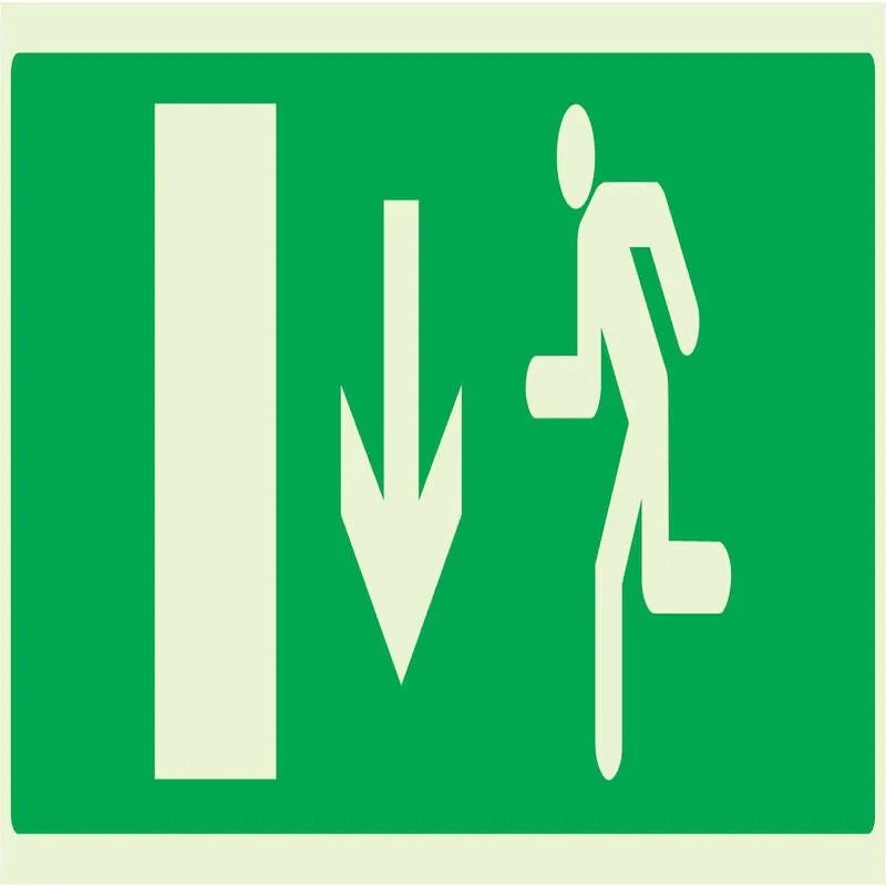 Panneau EVACUATION SORTIE BAS GAUCHE N Taliaplast 636427