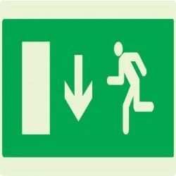 Panneau EVAC.SORT.BAS GAUCHE 330x200 N Taliaplast 631427