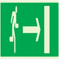 Panneau EVACUATION VERS SORTIE DROITE Taliaplast 635425