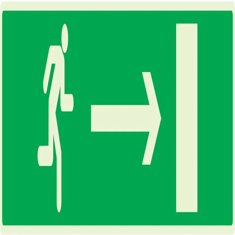 Panneau EVACUATION VERS SORTIE DROITE Taliaplast 635425