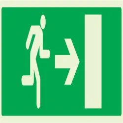 Panneau EVACUATION SORTIE A DROITE NOR Taliaplast 636425