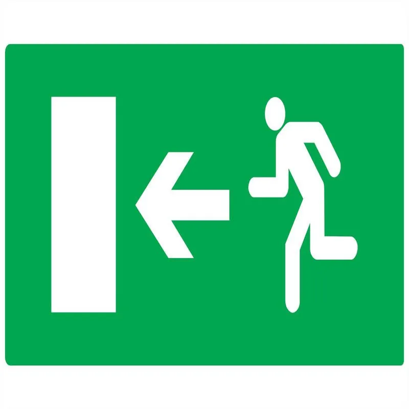 Panneau EVAC.VERS SORT.GAUCH 330X200 N Taliaplast 621424