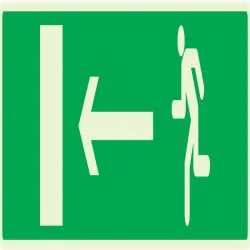 Panneau EVACUATION VERS SORTIE GAUCHE Taliaplast 635424