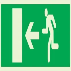 Panneau EVACUATION SORTIE A GAUCHE NOR Taliaplast 636424