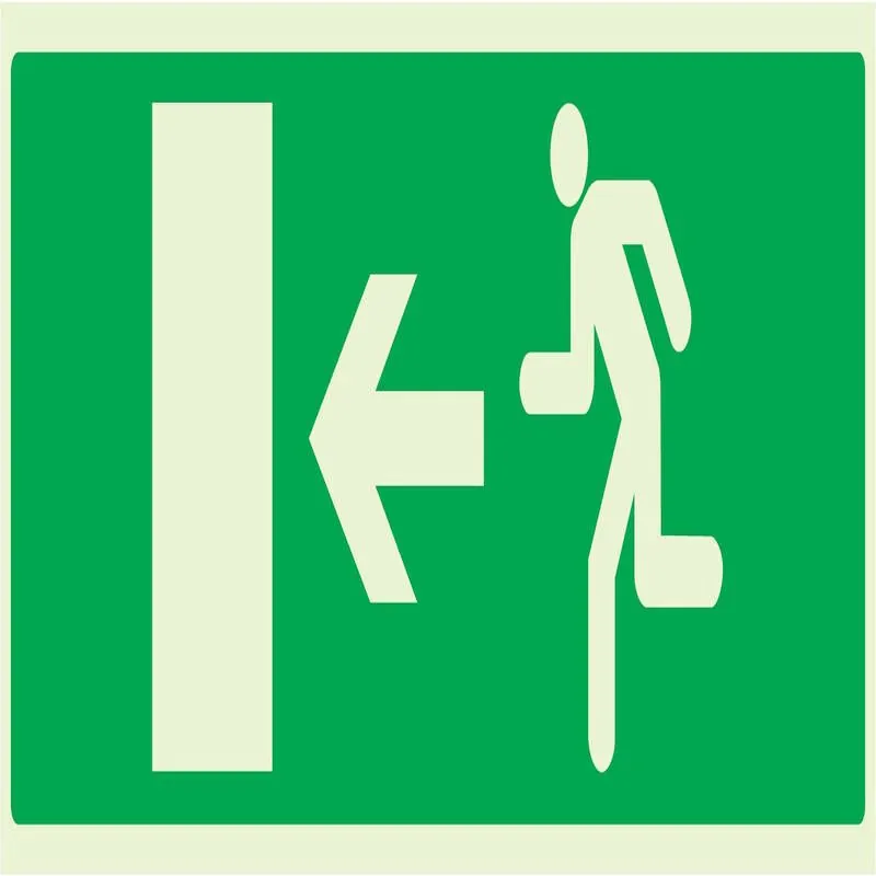 Panneau EVACUATION SORTIE A GAUCHE NOR Taliaplast 636424