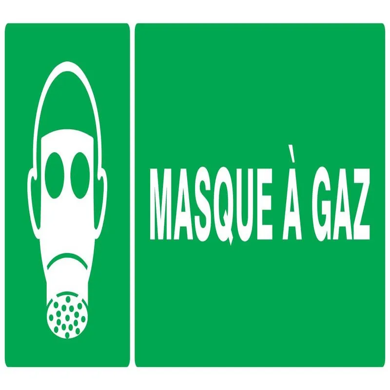 Panneau MASQUE A GAZ NORMASIGN 330X120 Taliaplast 626410