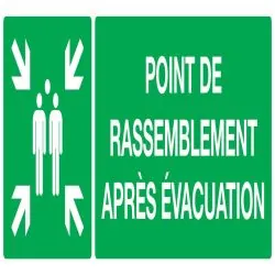 Panneau POINT RASSEMBL.APRES EVACUATI. Taliaplast 626402