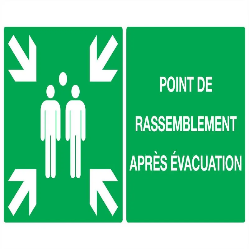 Panneau POINT RASSEMBL.APRES EVACUATI. Taliaplast 621406