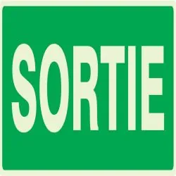 Panneau SORTIE NORMASIGN LUMINESCENT 3 Taliaplast 636404