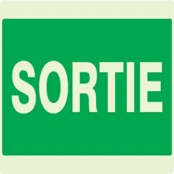 Panneau SORTIE NORMASIGN LUMINESCENT 3 Taliaplast 631404