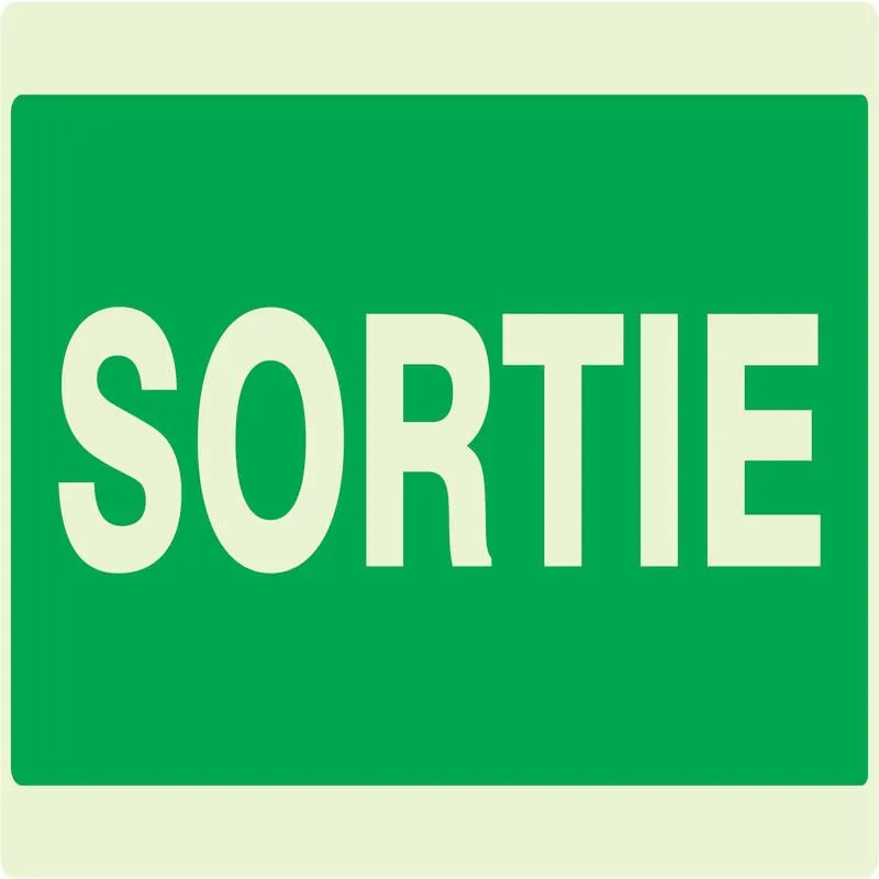 Panneau SORTIE NORMASIGN LUMINESCENT 3 Taliaplast 631404