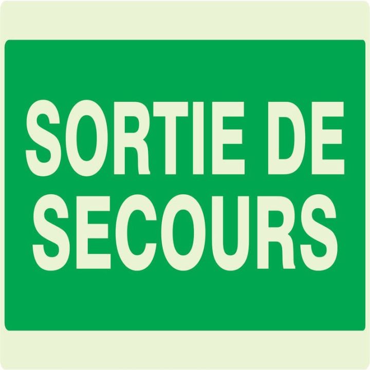 Panneau SORTIE DE SECOURS NORMASIGN LU Taliaplast 631432