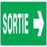 Panneau SORT.FLECHE A DROITE 200x52 NO Taliaplast 620417