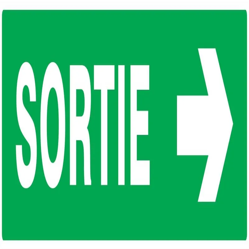 Panneau SORTIE FLECHE A DROITE NORMASI Taliaplast 625417