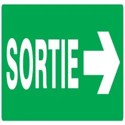 Panneau SORTIE FLECHE A DROITE NORMASI Taliaplast 626401