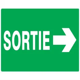 Panneau SORTIE FLECH.A DROITE 330X200 Taliaplast 621419