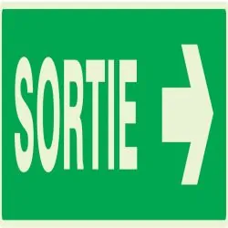Panneau SORTIE FLECHE A DROITE NORMASI Taliaplast 635417