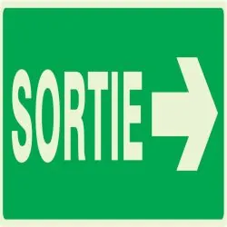 Panneau SORTIE FLECHE A DROITE NORMASI Taliaplast 636417