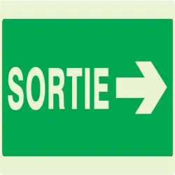 Panneau SORTIE FLECHE A DROITE NORMASI Taliaplast 631417