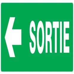 Panneau SORT.FLECHE A GAUCHE 200x52 NO Taliaplast 620418