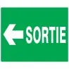 Panneau SORTIE FLECHE A GAUCHE 330X200 Taliaplast 621418
