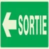 Panneau SORTIE FLECHE A GAUCHE NORMASI Taliaplast 636418