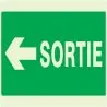 Panneau SORTIE FLECHE A GAUCHE NORMASI Taliaplast 631418