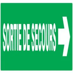 Panneau SORTIE SECOURS FLECH.A DROITE Taliaplast 625415