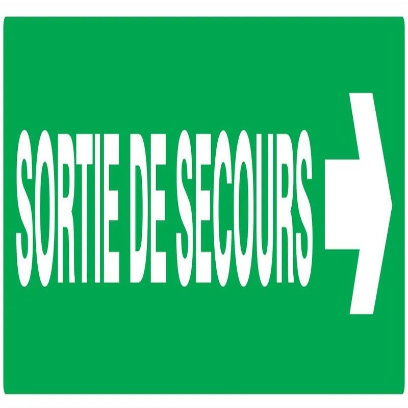 Panneau SORTIE SECOURS FLECH.A DROITE Taliaplast 625415