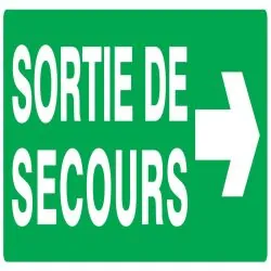 Panneau SORT.SEC.FLECHE A DROITE NORMA Taliaplast 626414