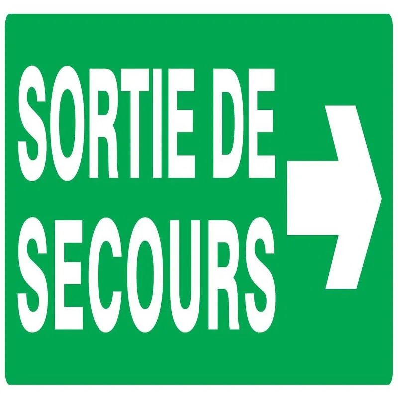 Panneau SORT.SEC.FLECHE A DROITE NORMA Taliaplast 626414