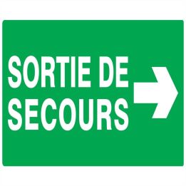Panneau SORT.SEC.FLECH.A DROIT.330x200 Taliaplast 621416